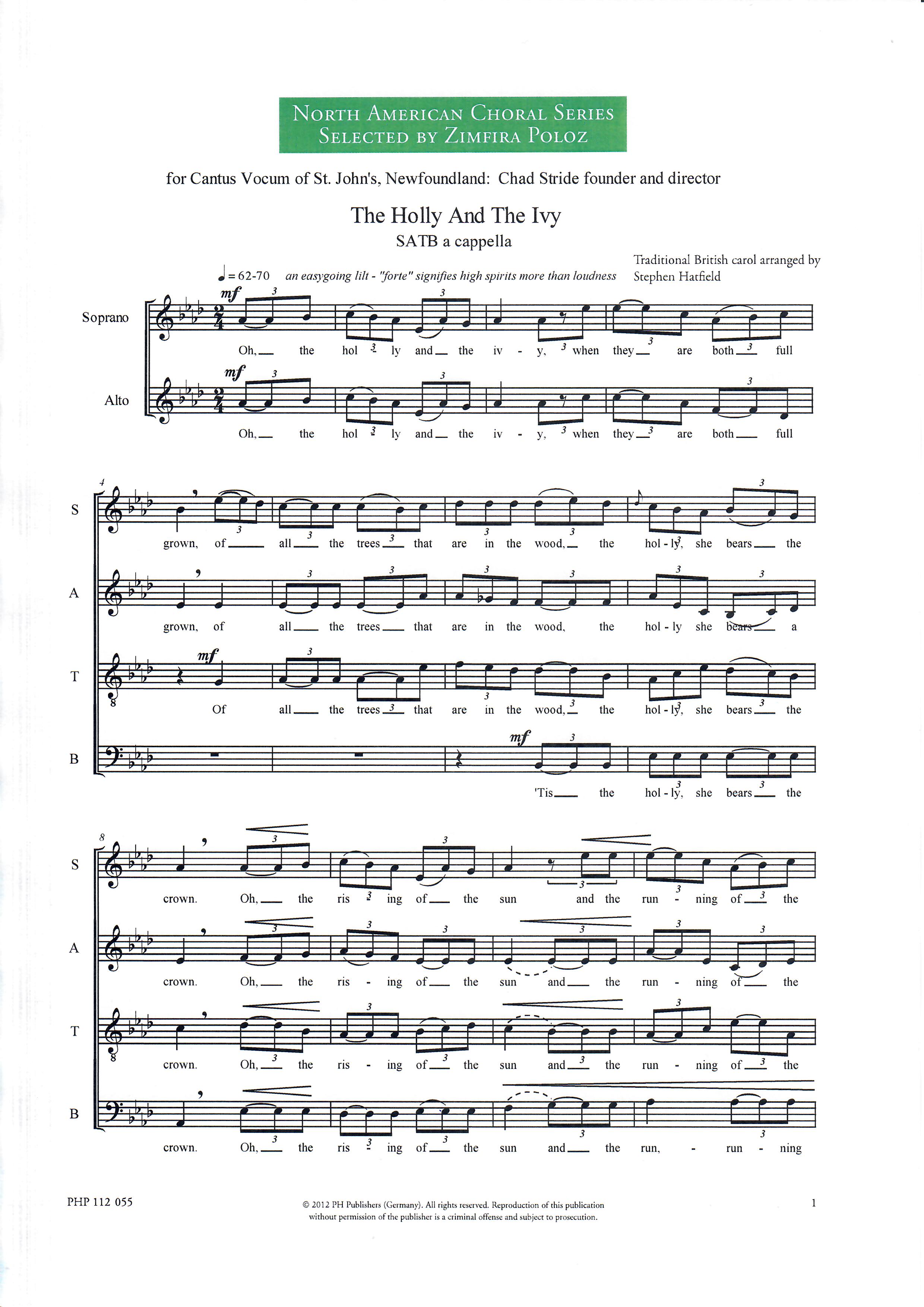 The Holly and the Ivy - Show sample score